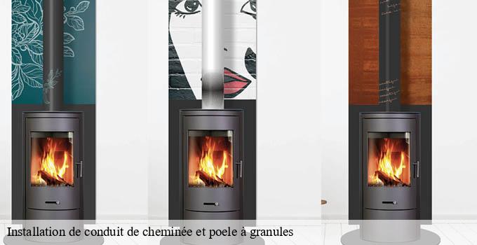 Installation de conduit de cheminée et poele à granules les-chatelets-28270 Ramoneur Poulin