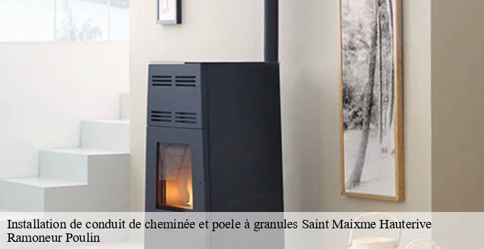 Installation de conduit de cheminée et poele à granules saint-maixme-hauterive-28170 Ramoneur Poulin
